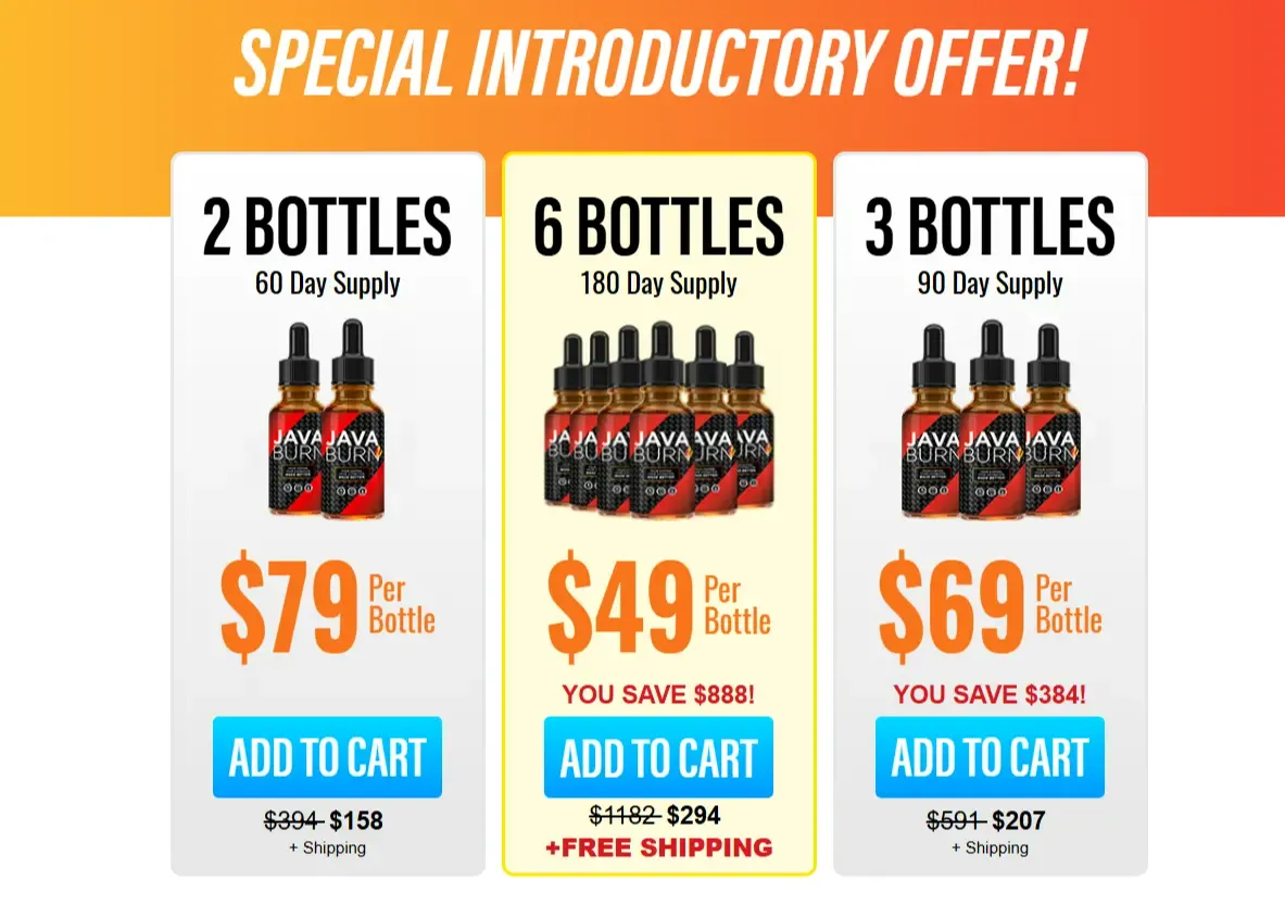 Java Burn-pricing-table